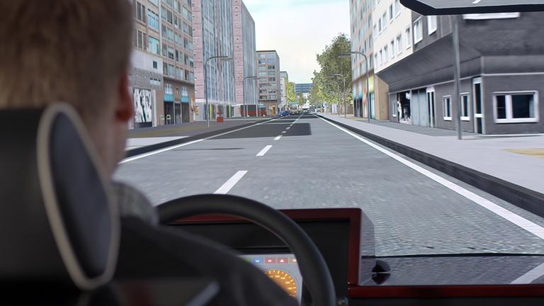 "Was spielt Deutschland? - Moorhühner, Siedler und Planer": eine simulierte Autofahrt.