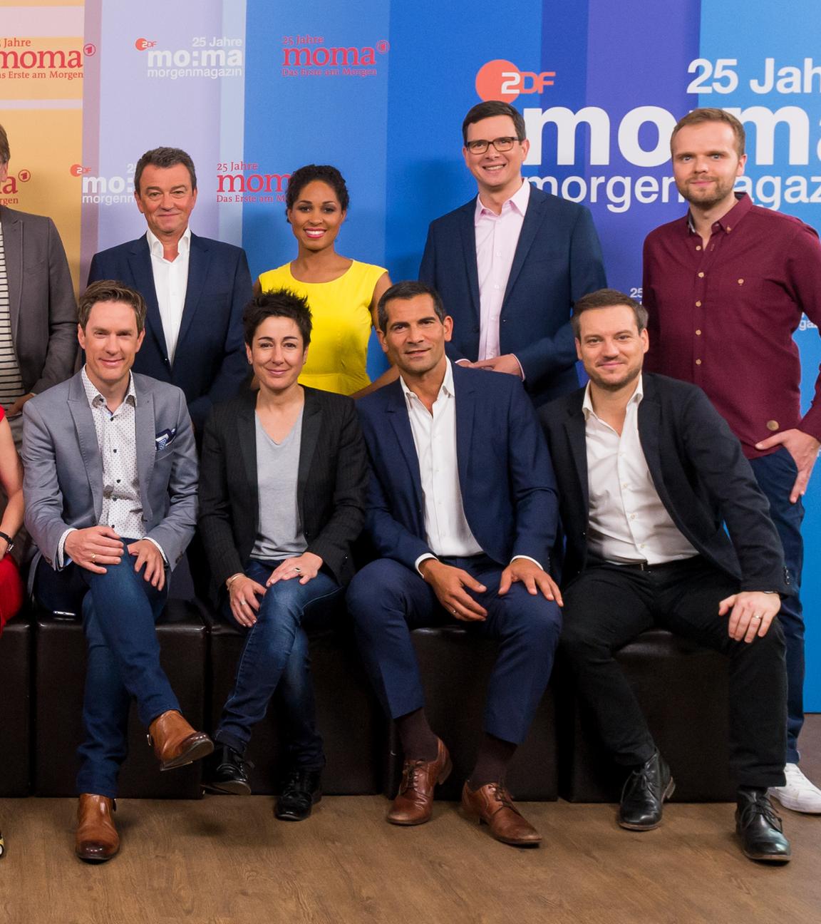 25 Jahre Morgenmagazin: Gemeinsames Gruppenfoto des ARD- und des ZDF-Teams