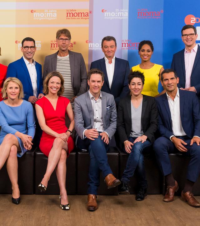 25 Jahre Morgenmagazin: Gemeinsames Gruppenfoto des ARD- und des ZDF-Teams