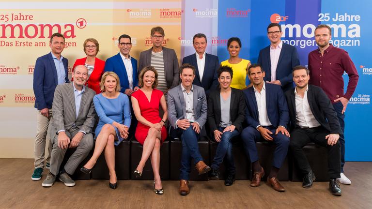 25 Jahre Morgenmagazin: Gemeinsames Gruppenfoto des ARD- und des ZDF-Teams