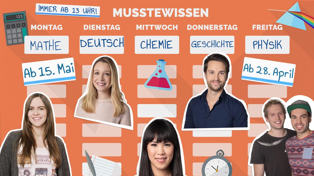 "musstewissen": Nicole Valenzuela, Mai-Thi Nguyen-Kim, Mirko Drotschmann, Simon Flemmer, Eduard Weßel-Therhorn