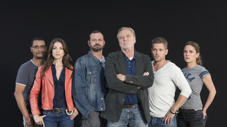 SOKO München / Autogrammkarten-Motive: Christofer von Beau (Franz Ainfachnur), Bianca Hein (Katharina Hahn), Michel Guillaume (Theo Renner), Gerd Silberbauer (Arthur Bauer),  Joscha Kiefer (Dominik Morgenstern), Amanda da Gloria (Antonia Bischoff)