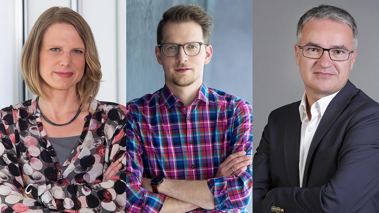 V.l.n.r.: Nadine Bilke, Frederic Huwendiek, Michael Bartsch