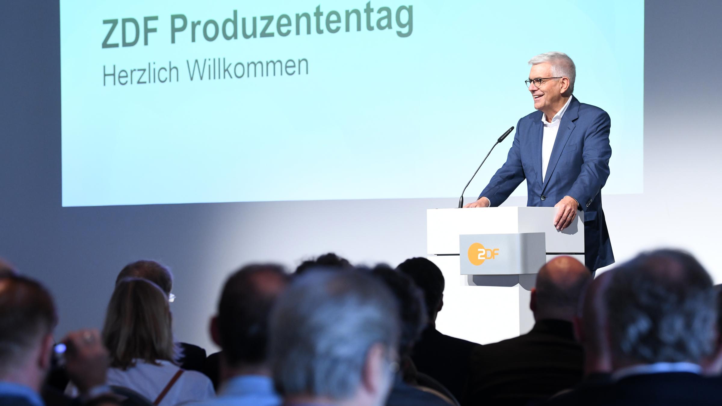 Produzententag Berlin, 30.08.2018: Dr. Thomas Bellut spricht vor Publikum