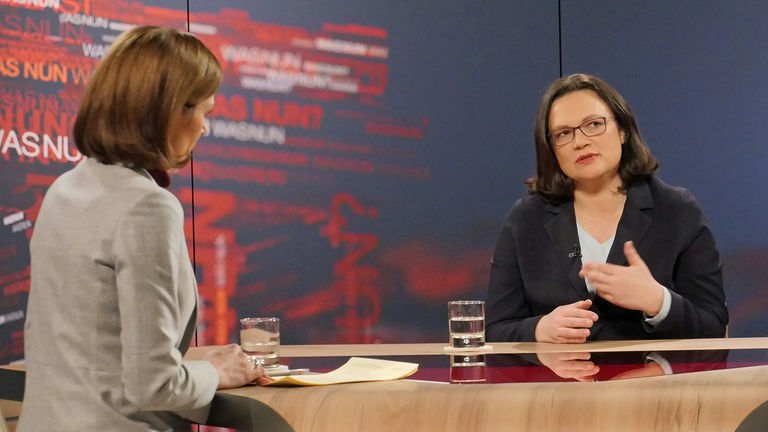 as nun, Frau Nahles - Fragen an die SPD-Fraktionsvorsitzende: Sendung vom 07.02.2018