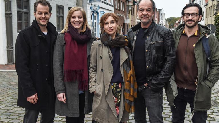 "Drehstart - SOKO Hamburg": Mirko Lang (als Jan Köhler), Anna von Haebler (als Lena Testorp), Kathrin Angerer (als Maria Gundlach), Marek Erhardt (Als Oskar Schütz), Arnel Taci (als Cem Aladag)