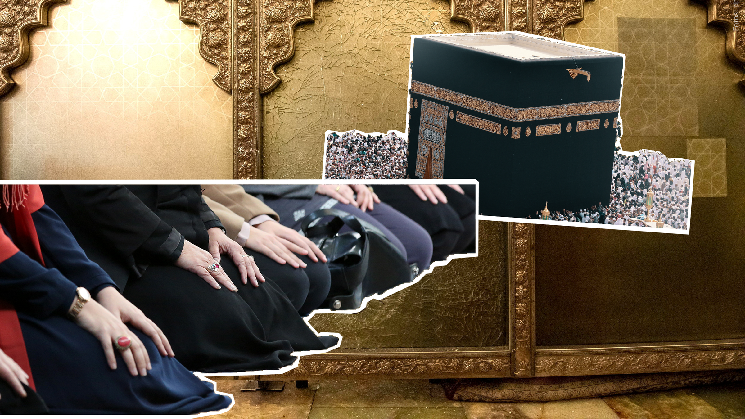 Betende Muslime, Mekka und Moschee