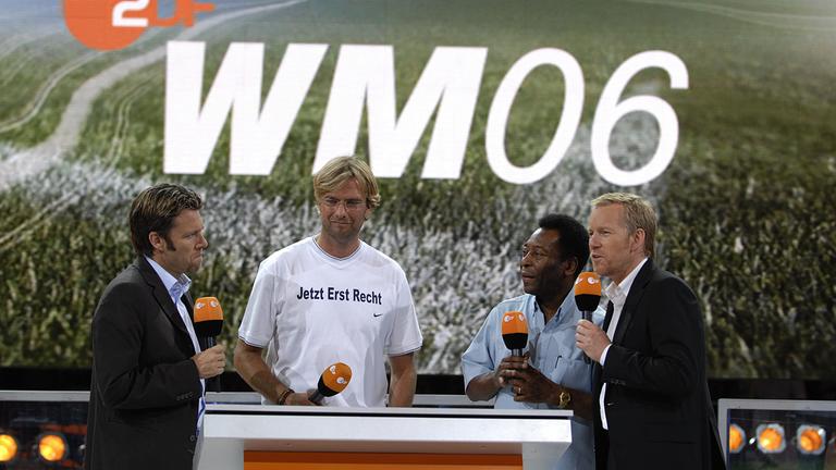 FIFA Fußball WM 2006:  Urs Meier, Jürgen Klopp, Pelé und Johannes B. Kerner