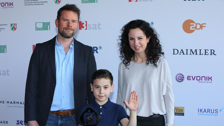 Verleihung des 53. Grimme-Preises 2017; Im Wettbewerb "Kinder und Jugend": Christopher Zitterbart, Vincent Hagn, Nancy Biniadaki
