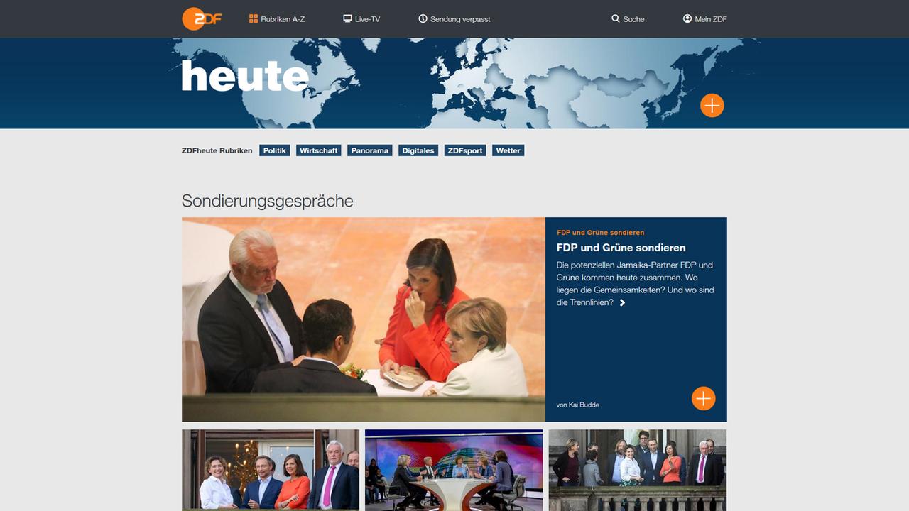 Neue heute.de (ab 26.10.2017): Screenshot