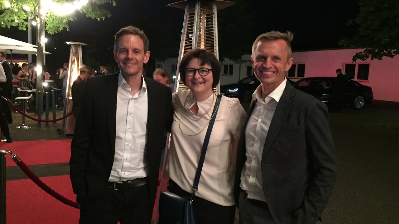Verleihung Deutscher Kamerapreis 7. Juli 2018 in Köln: Jan Bäumer, Anne Reidt und Wolfgang Daut (v.l.n.r.)