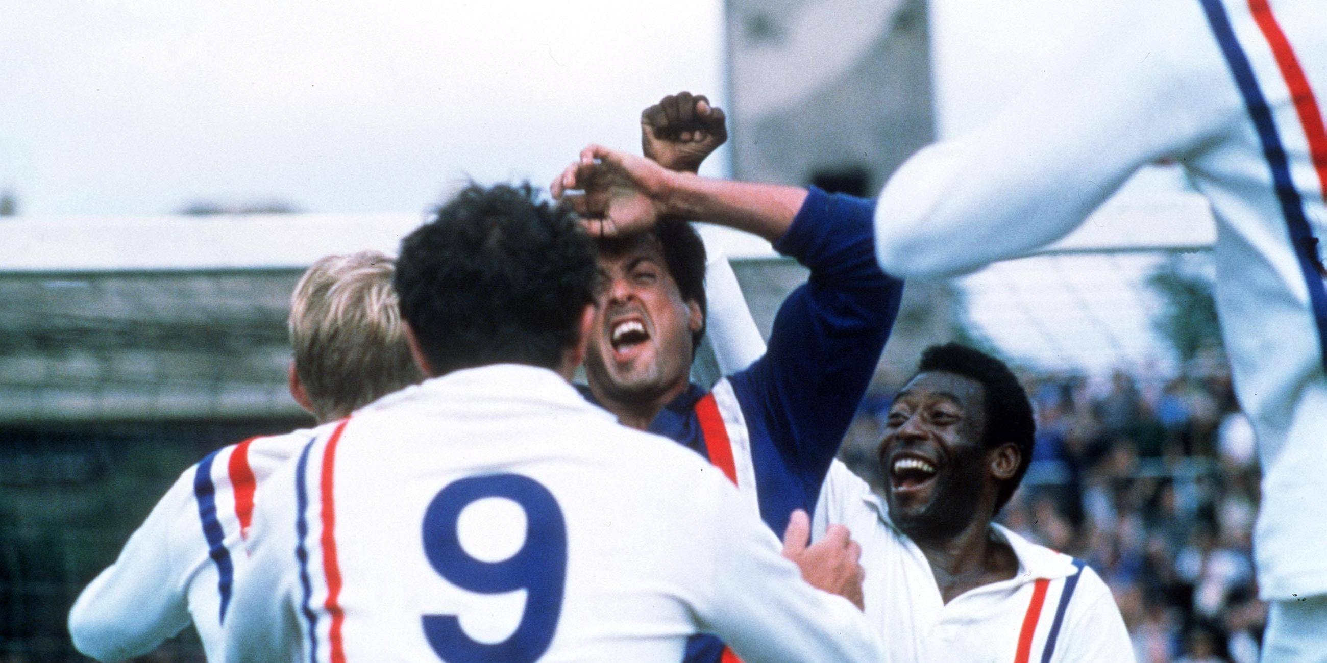 Pelé im Film "Victory" neben Sylvester Stallone