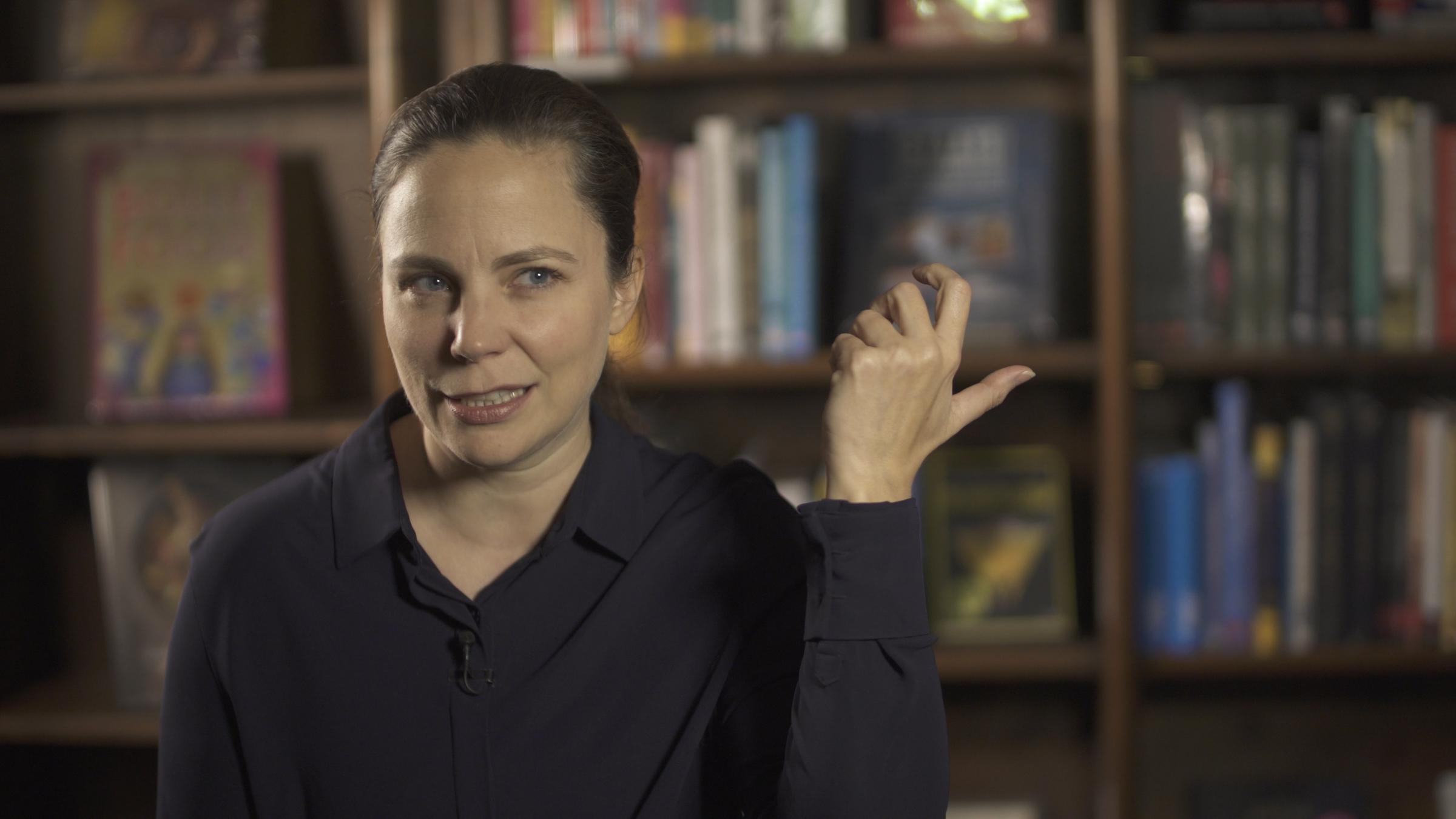 "Wahnsinnswerke: Faust": Schriftstellerin und Philosophin Thea Dorn beim Interview.