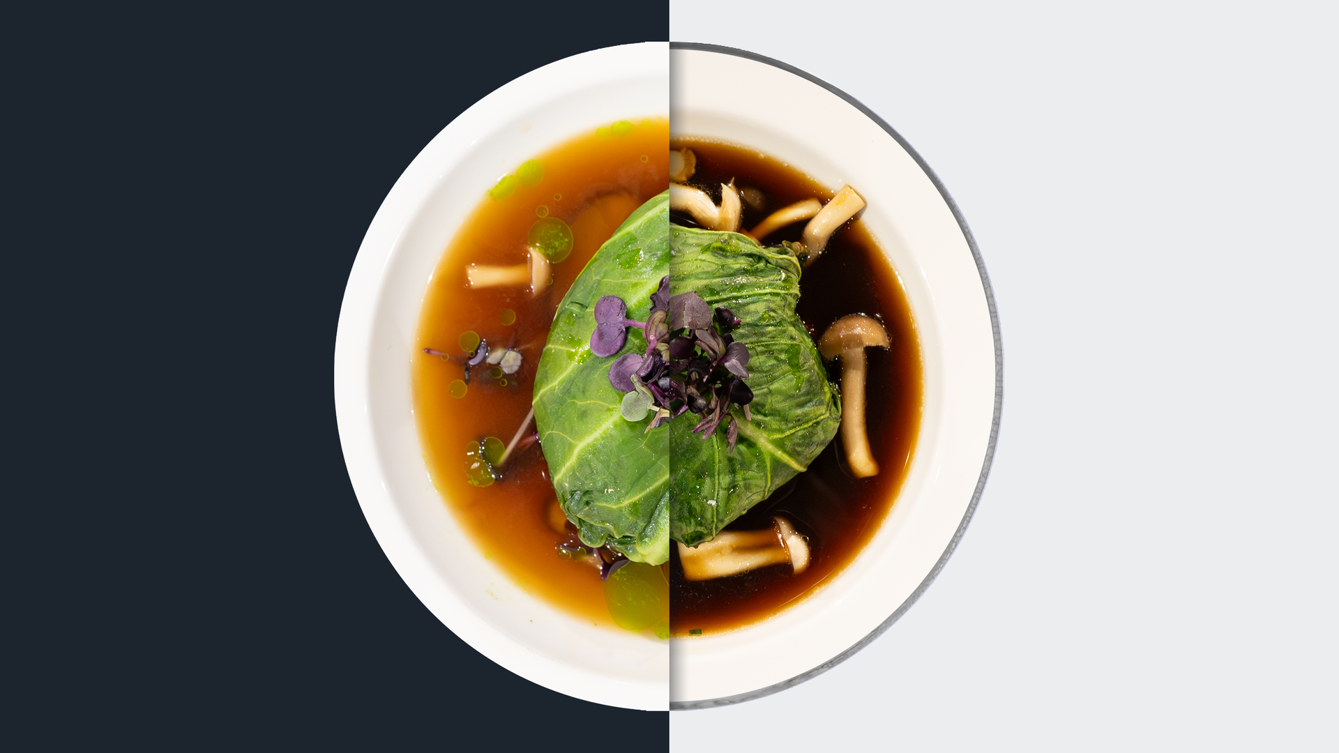 Bisonfilet im Kohlblatt vs. Spitzkohl-Roulade