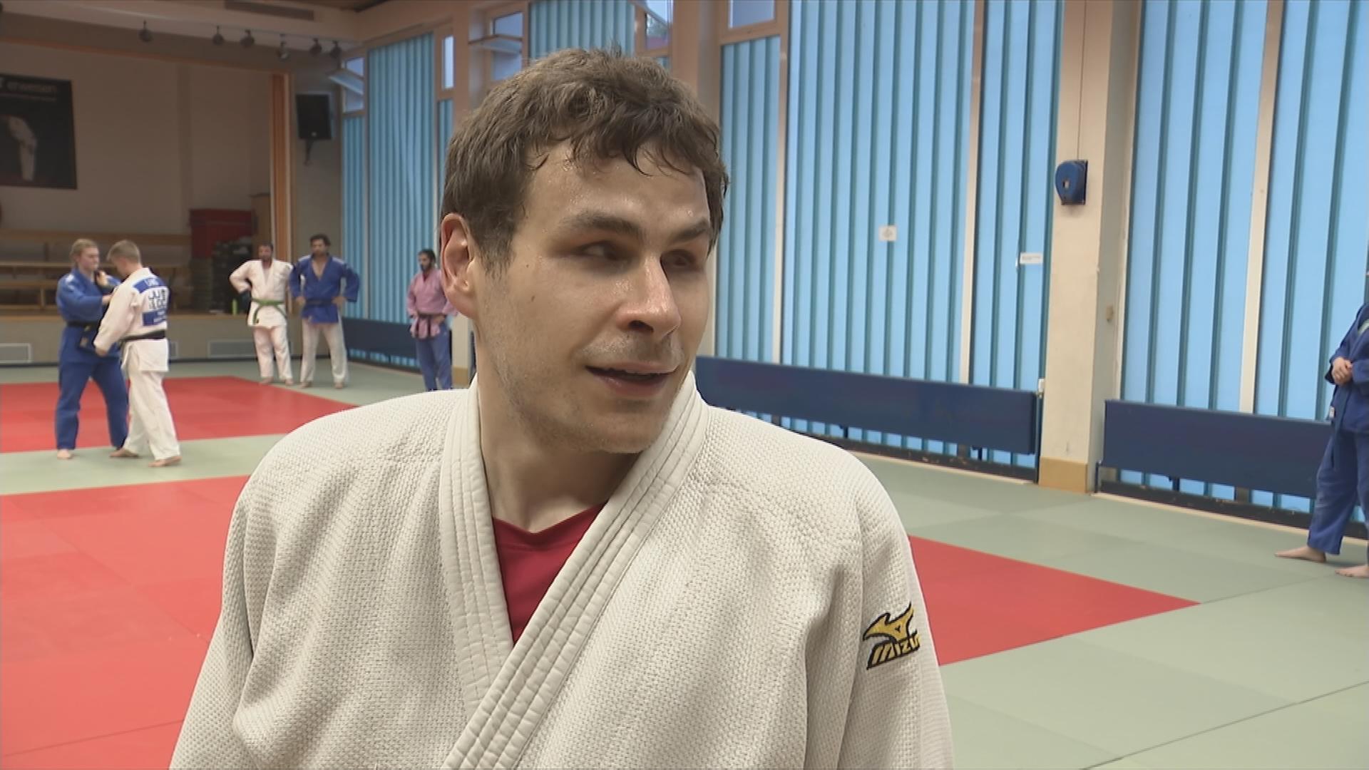 Blinder Doktorand Kai Kortus beim Judotraining