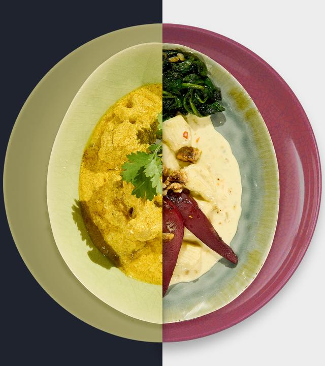 Blumenkohl-Curry vs. Spinat