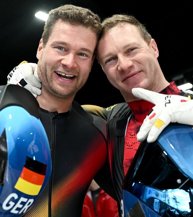 Johannes Lochner und Francesco Friedrich am 22.02.26