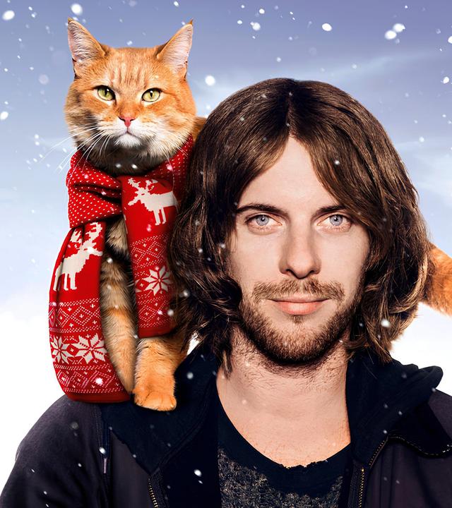 Plakatmotiv zum Film mit Kater Bob und Luke Treadaway.