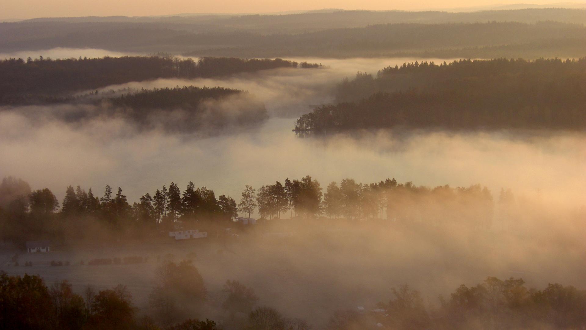 Flugaufnahmen Teiche Südböhmen