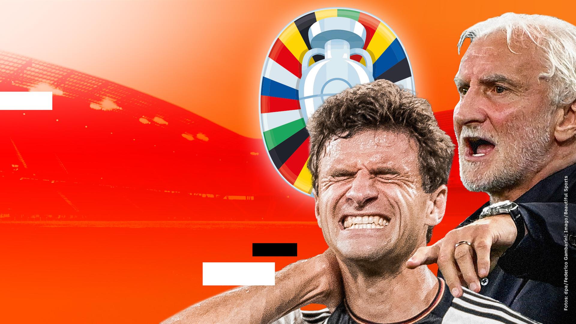 Rudi Völler und Thomas Müller.