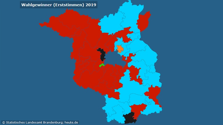 Landtagswahl in Brandenburg: Ergebnisse in den Wahlkreisen 
