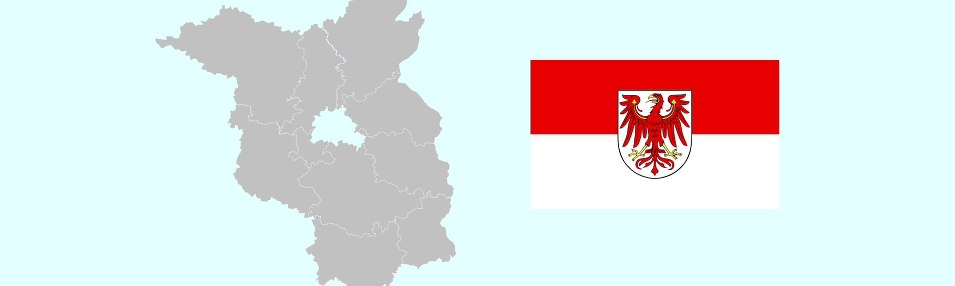Wahlkreise und Flagge von Brandenburg