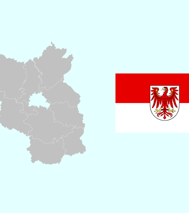 Wahlkreise und Flagge von Brandenburg