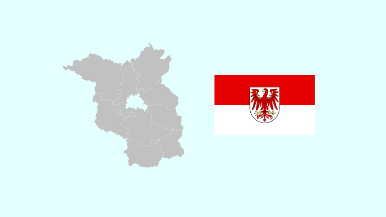 Wahlkreise und Flagge von Brandenburg