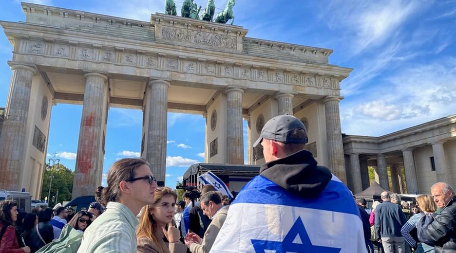 Demonstration für Israel vor dem Brandenburger Tor