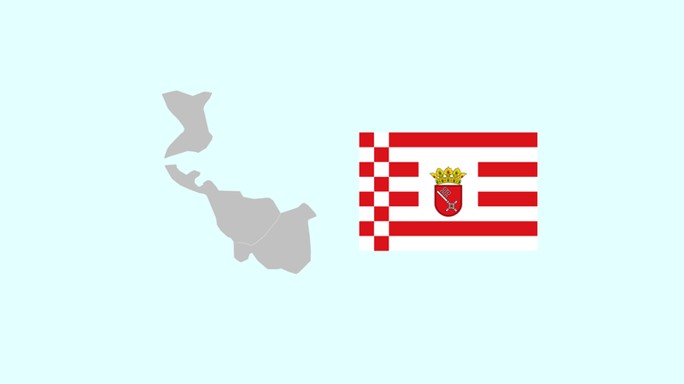 Wahlkreise und Flagge von Bremen