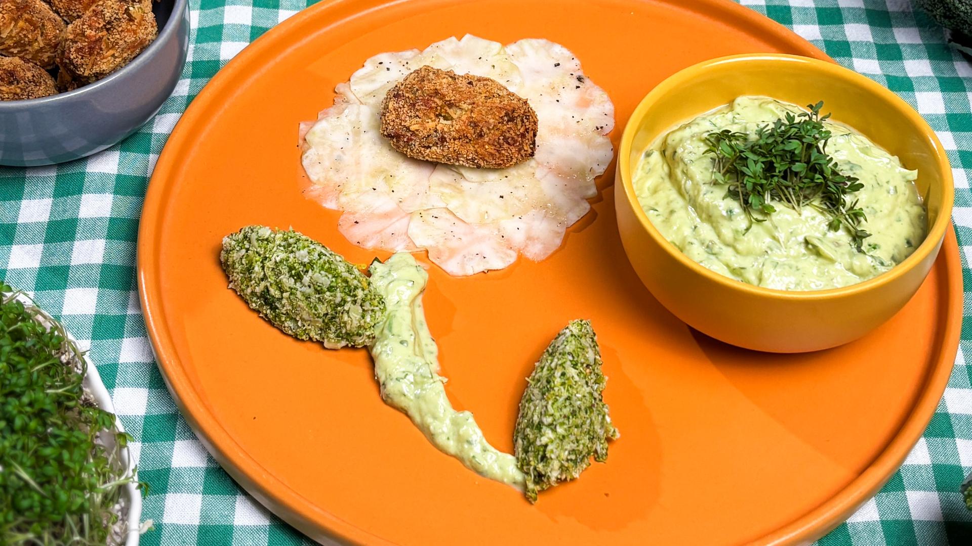 Brokkoli-Nuggets, Brokkoli-Dip und Brokkoli-Topping
