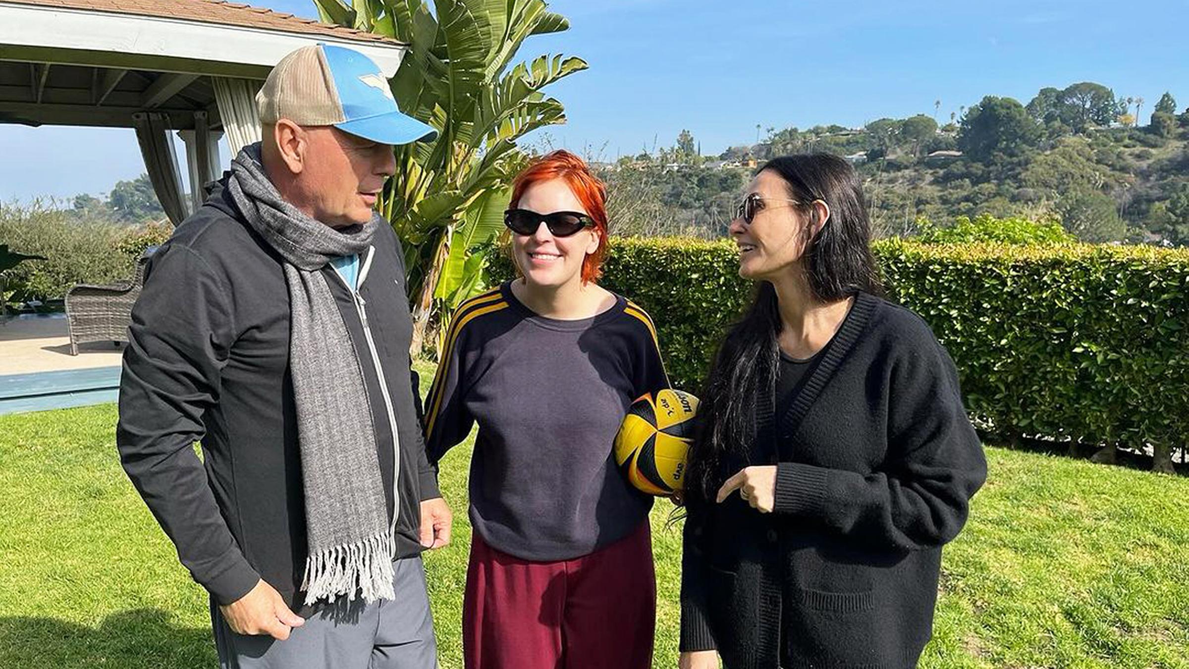 Bruce Willis mit Demi Moore und Tochter Tallulah