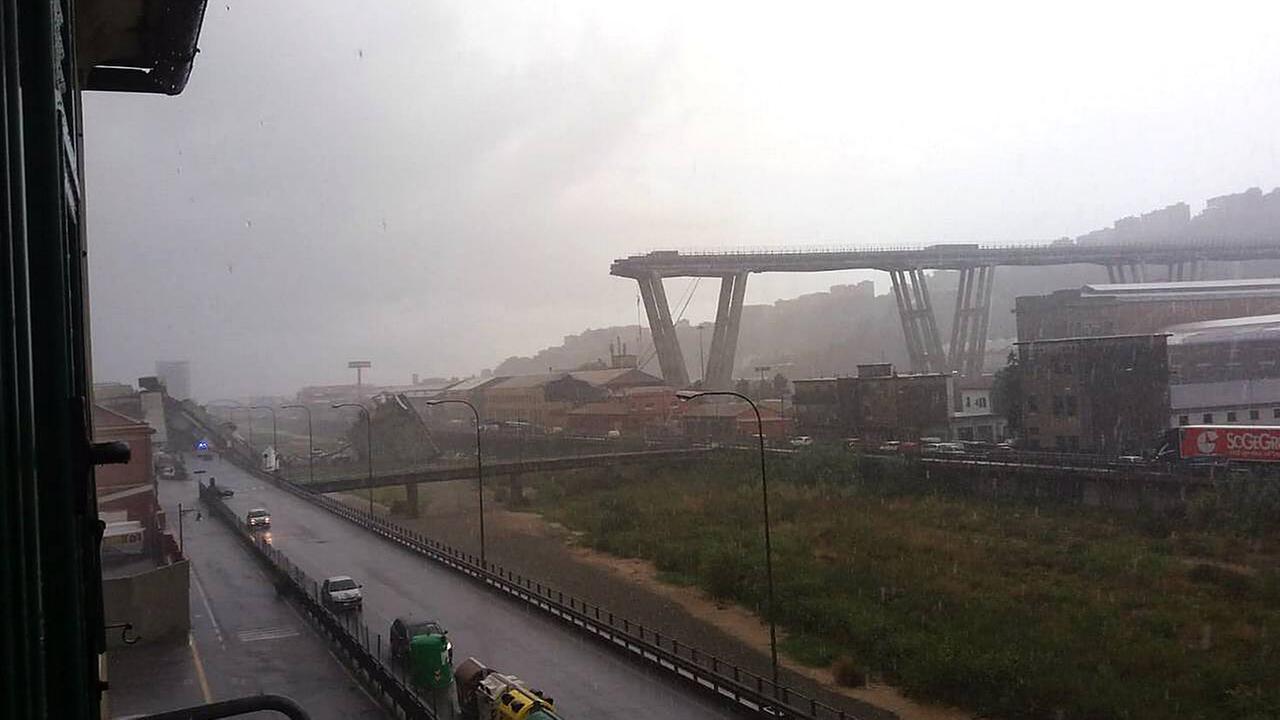 Eingestürzte Brücke in Genua (Italien) am 14.08.2018