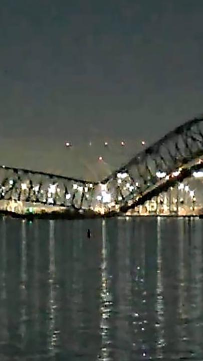 Brückeneinsturz in Baltimore, aufgenommen am 26.03.2024