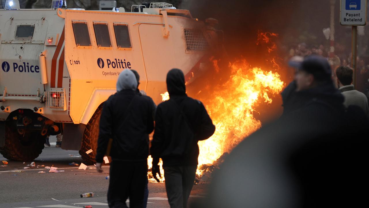 Ausschreitungen bei Protesten in Brüssel