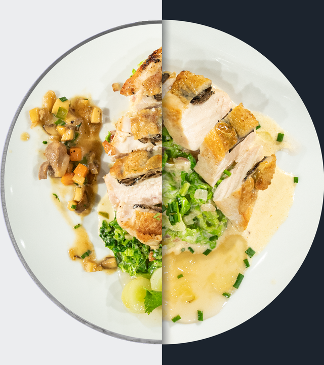 Brust und Keule vom Schwarzfederhuhn