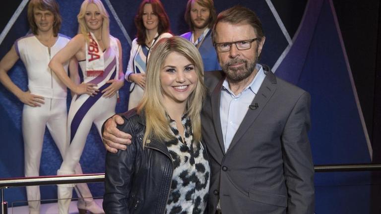 Beatrice Egli, Bjoern Ulvaeus im ABBA Museum, Stockholm.