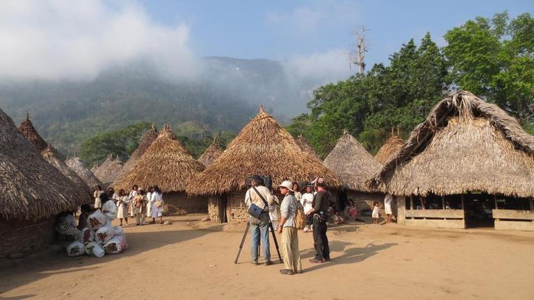 TV-Teams werden hier nur selten erlaubt: F�nf Tage verbrachte das ZDF-Team im Reservat der Kogi in Kolumbien.