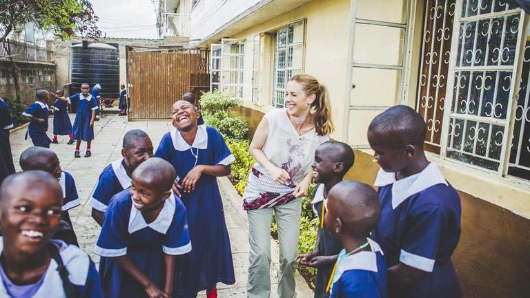 Kristin Meyer im Misereor-Hilfsprojekt "Recue Dada Center" in Nairobi.