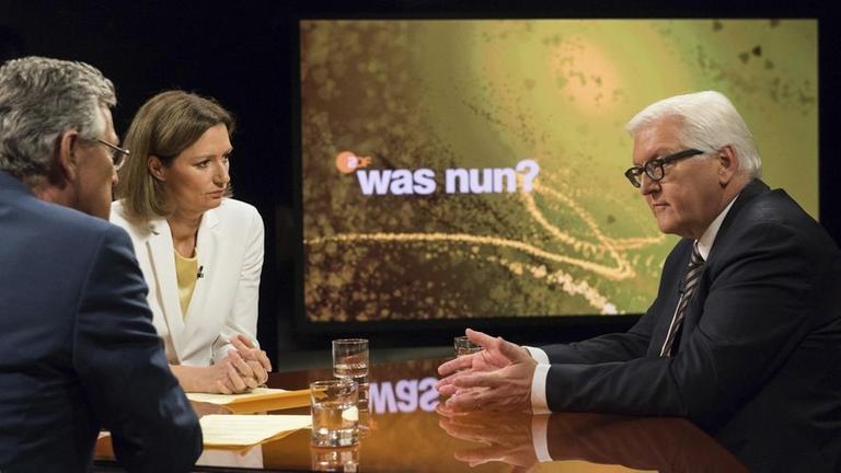 Peter Frey, Bettina Schausten, Frank-Walter Steinmeier