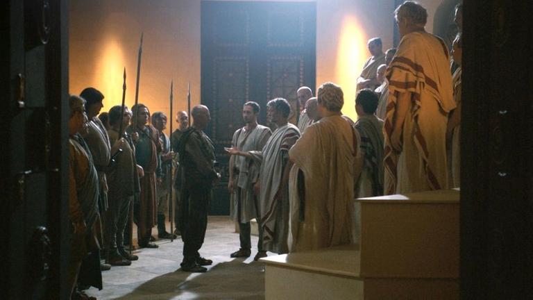 Der Stadtrat von K�ln schlie�t mit den aufst�ndischen Germanen ein B�ndnis gegen Rom.