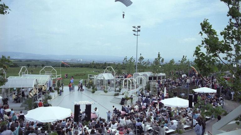 Totale der ZDF-Fernsehgartensendung vom 21.6.87.