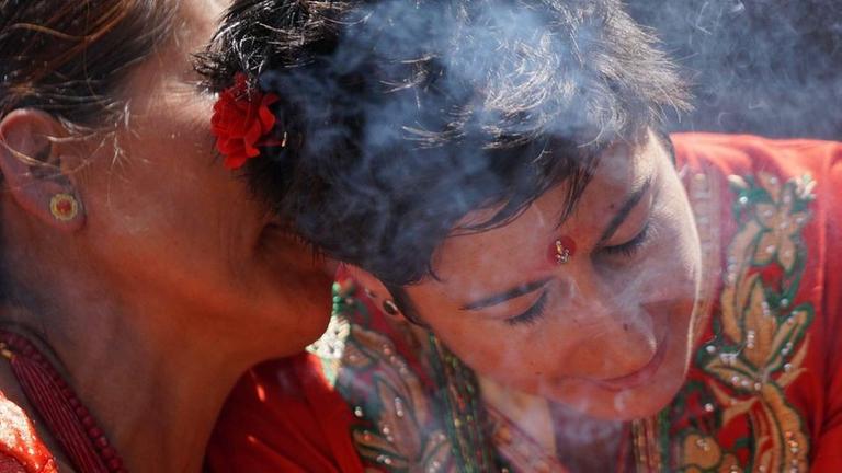 Zeit f�r W�nsche w�hrend des Shiva Festivals.