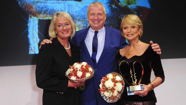 Sybille Bassler Redaktionsleitung "ML mona lisa", Christian Courtin-Clarins, Uschi Glas Preistr�gerin