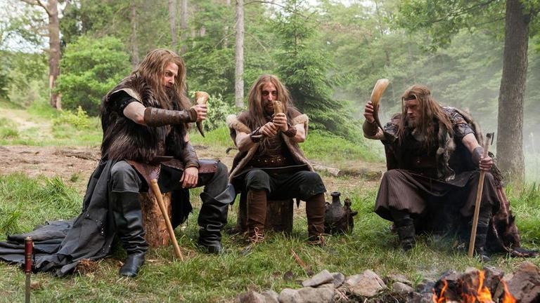 Dreh eines Wikinger-Sketchs mit Holger Stockhaus, Alexander Schubert und Max Giermann.