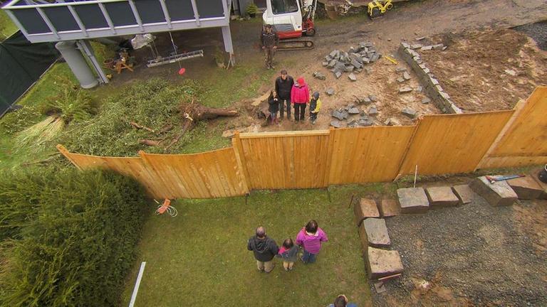 Gartenzaun aus der Vogelperspektive