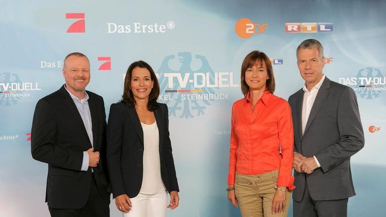 Stefan Raab, Anne Will, Maybrit Illner, Peter Kloeppel
Honorarfrei für redaktionelle Berichterstattung bei Nennung ZDF und Herby Sachs
