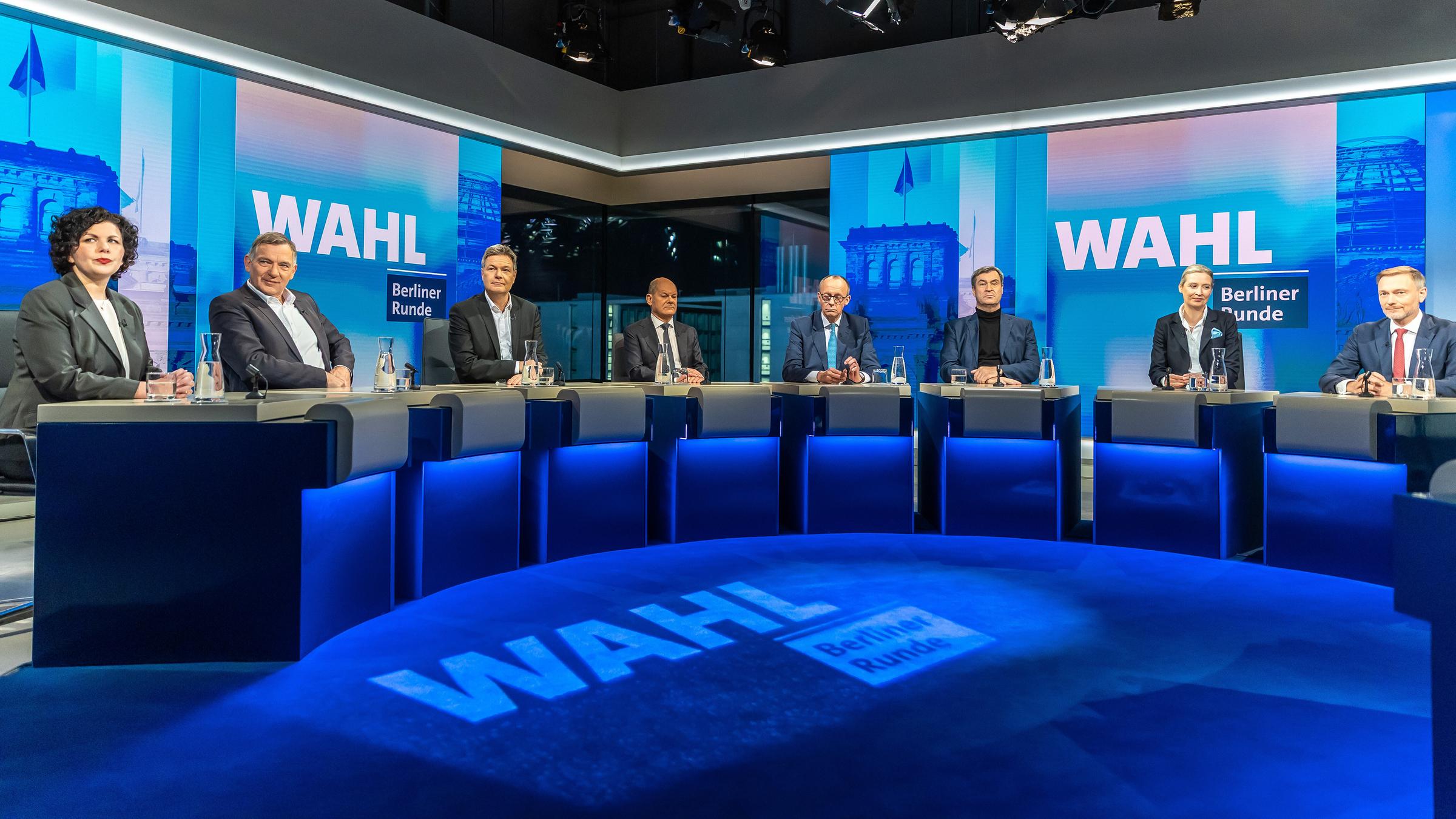 Berliner Runde im ARD Hauptstadtstudio