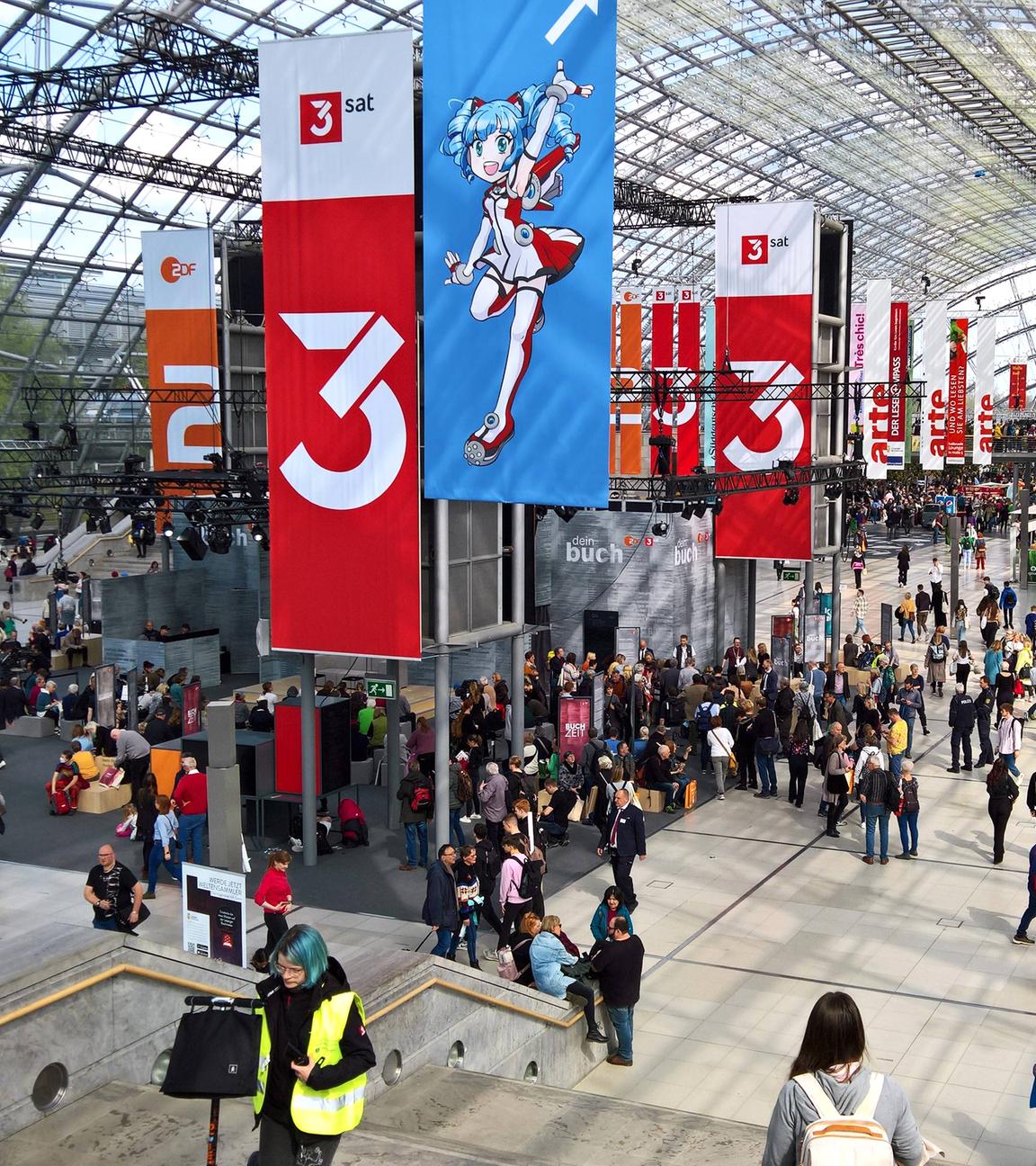 Der ZDF/3sat-Stand auf der Leipziger Buchmesse