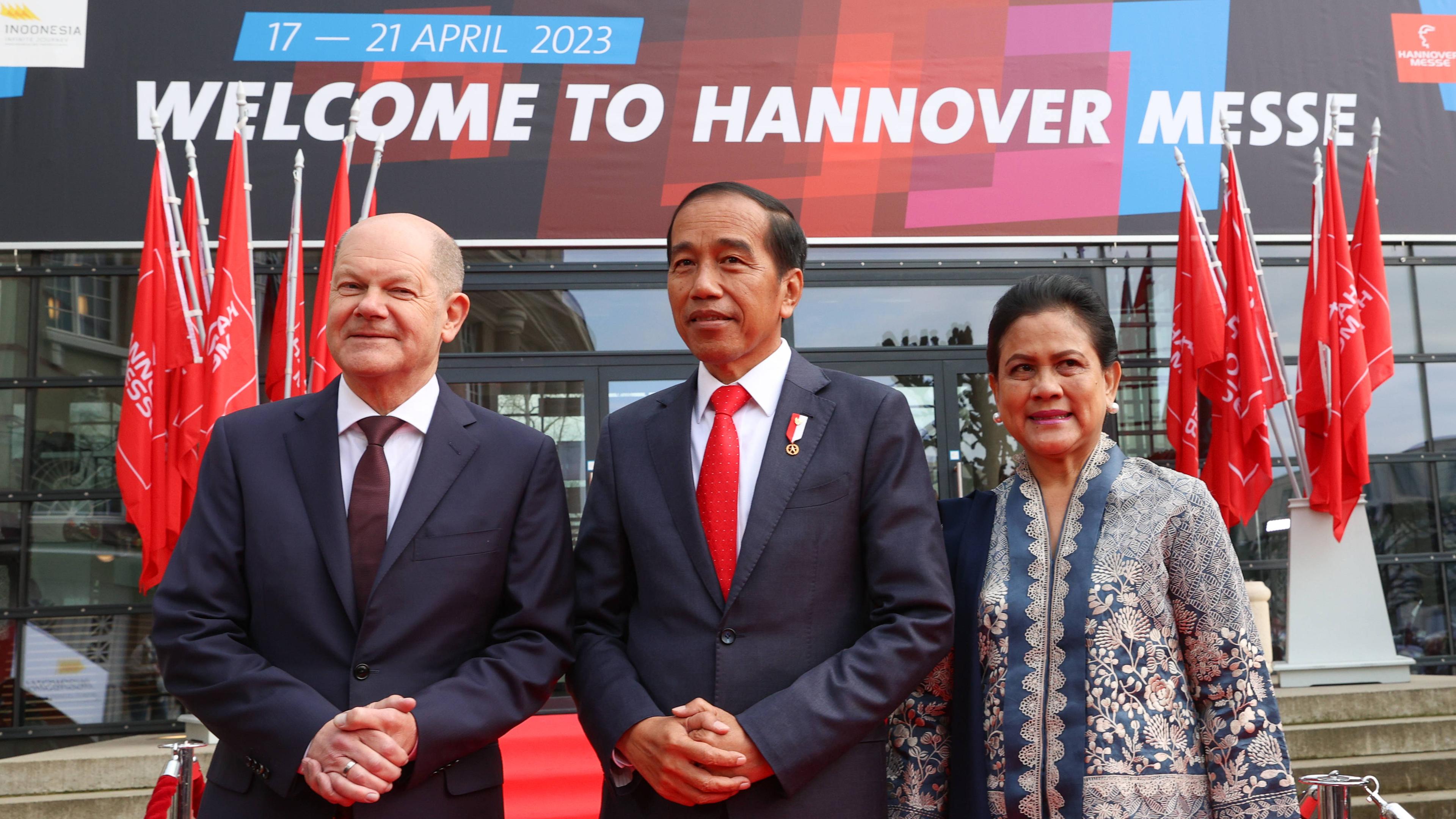 Bundeskanzler Olaf Scholz eröffnet gemeinsam mit Indonesiens Präsident Joko Widodo Hannover Messe 2023